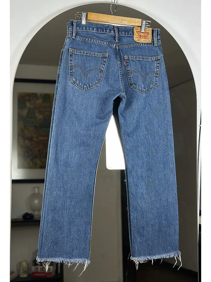 Jeans recto azul lavado 3