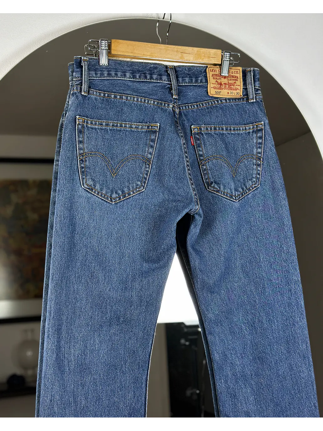 Jeans recto azul lavado 4