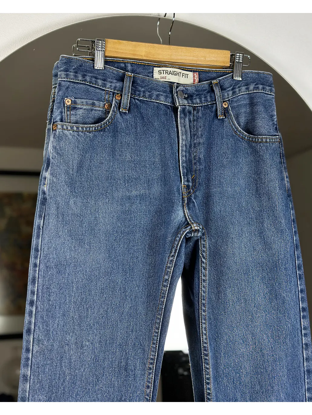 Jeans recto azul lavado 2