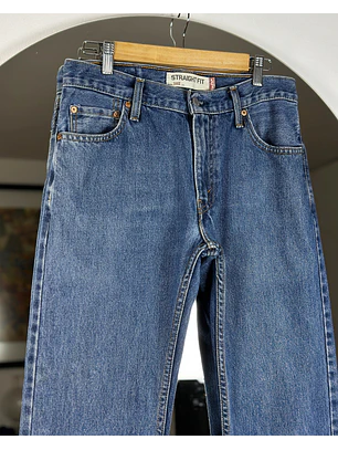Jeans recto azul lavado