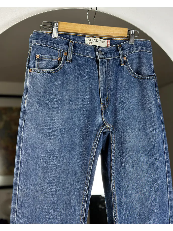 Jeans recto azul lavado 2