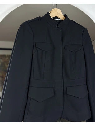 Blazer de lana estilo militar