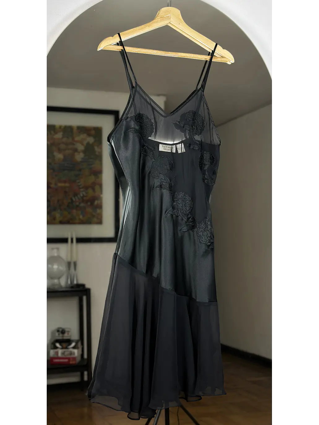 Vestido lencero negro 1