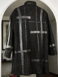 Abrigo negro de cuero - Miniatura 4