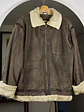 Chaqueta aviador de cuero café - Miniatura 4