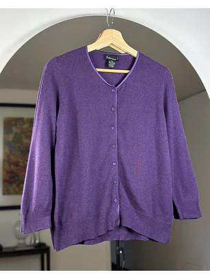 Cardigan cachemira morado