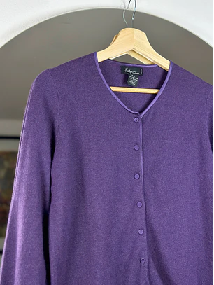 Cardigan cachemira morado