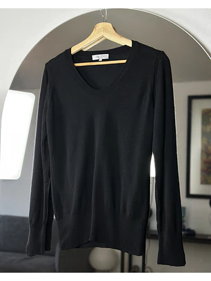 Chaleco negro de lana