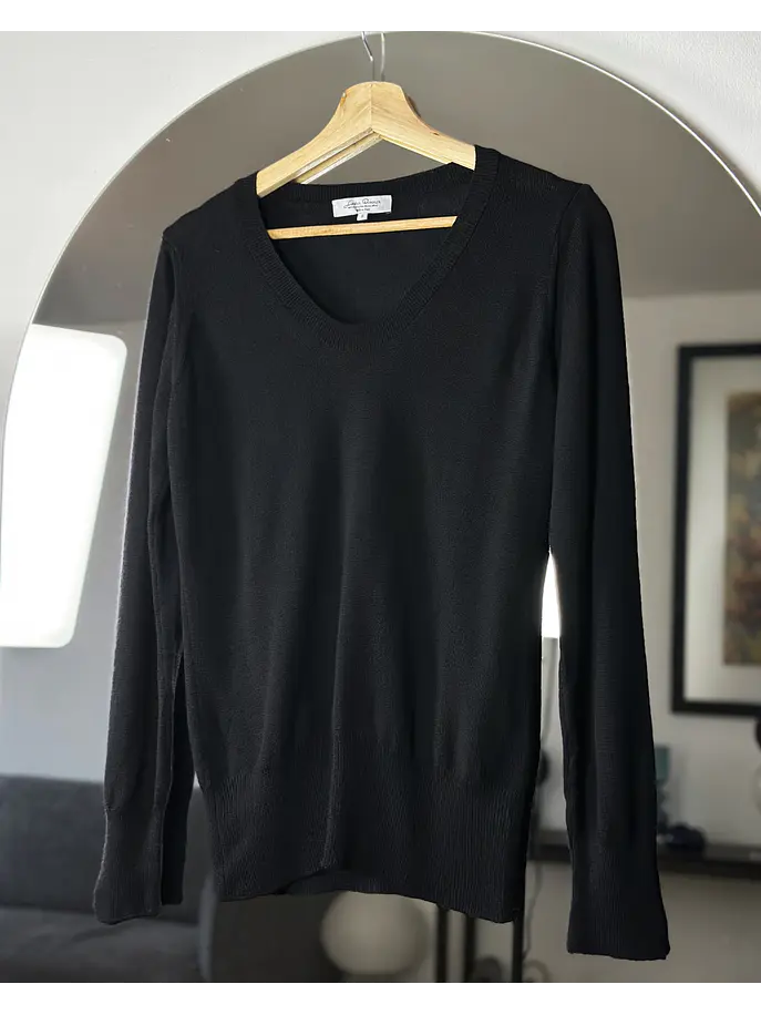 Chaleco negro de lana 1
