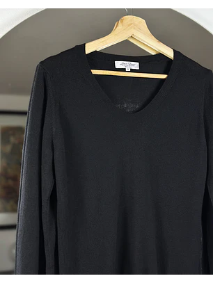 Chaleco negro de lana