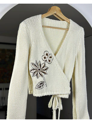 Chaleco blanco cruzado