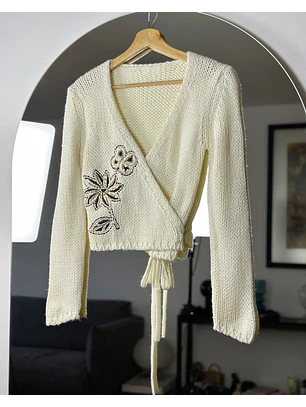 Chaleco blanco cruzado
