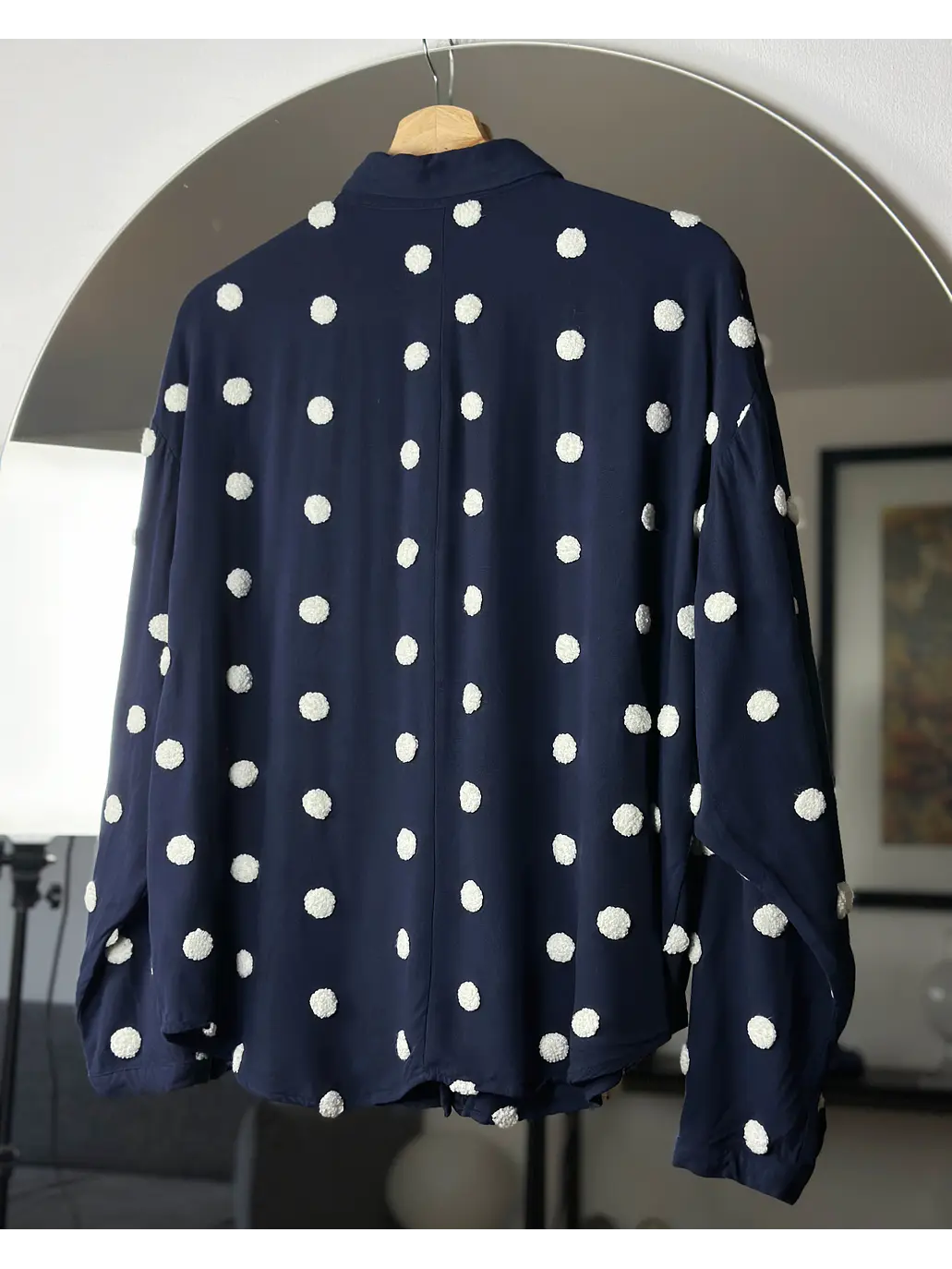 Camisa polka dots azul 3