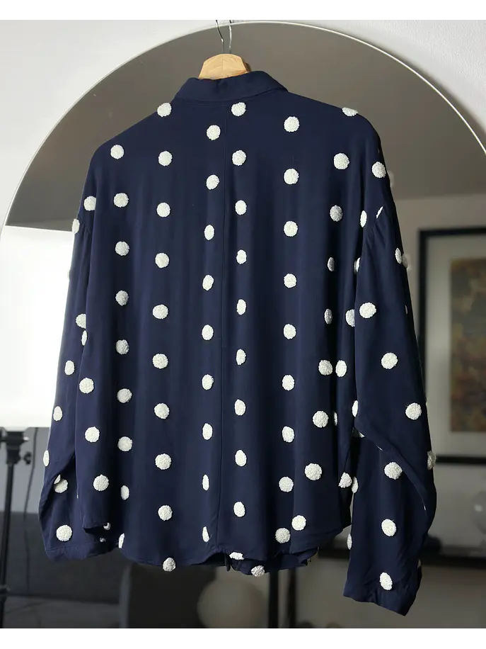 Camisa polka dots azul 3