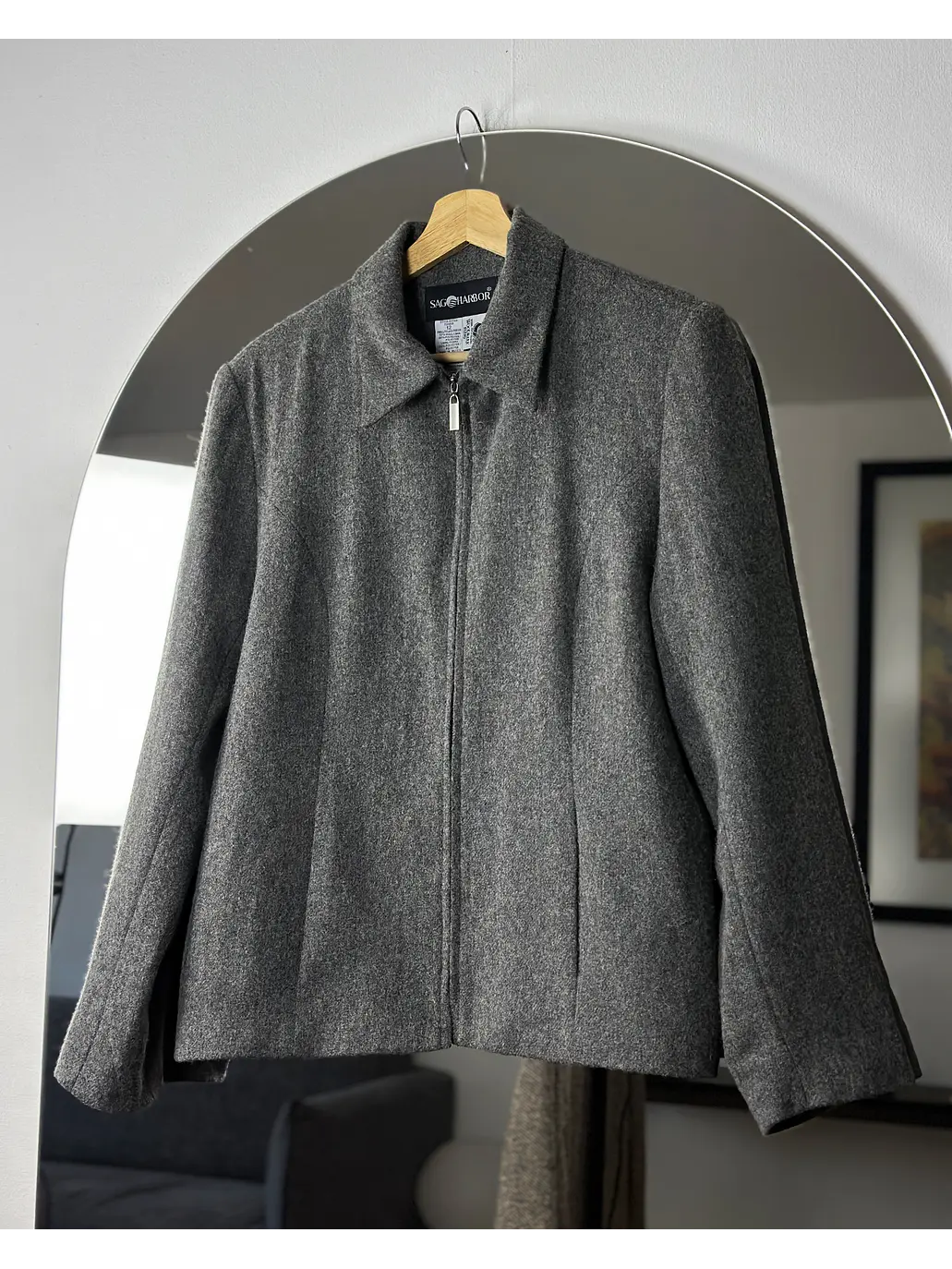 Chaqueta gris melange 1