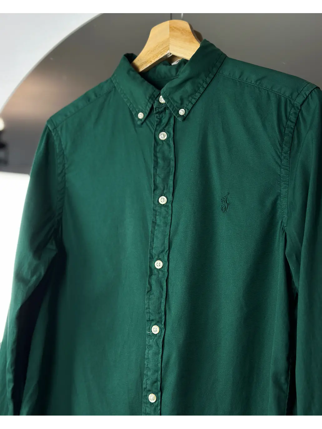 Camisa verde algodón  2