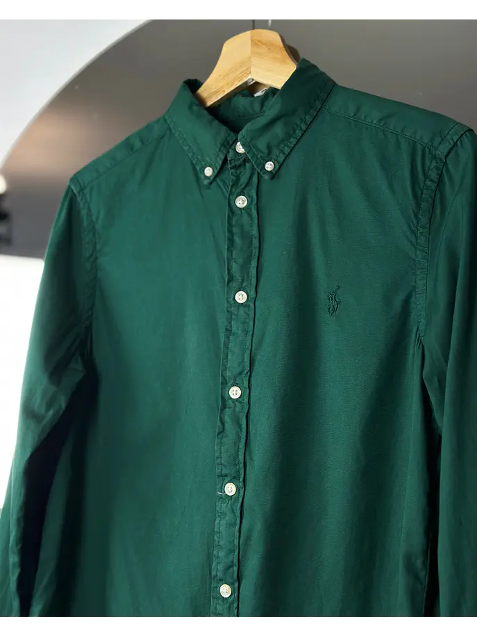 Camisa verde algodón  2