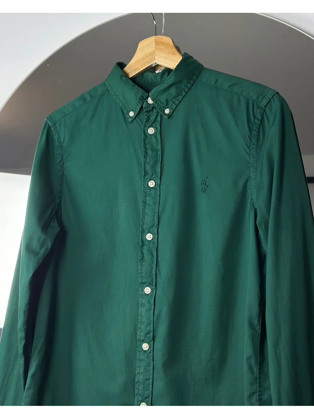 Camisa verde algodón  4