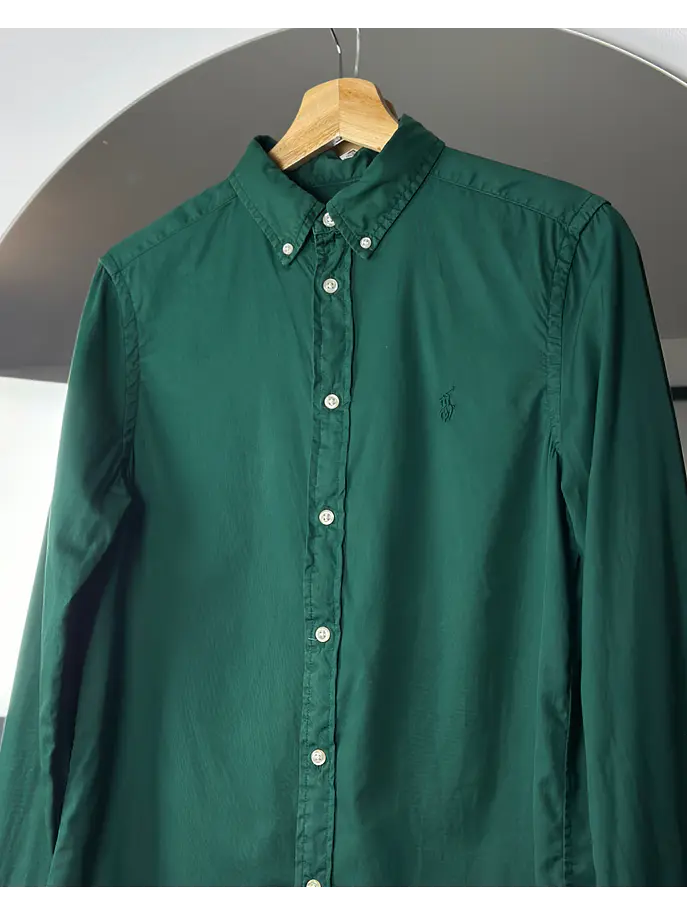 Camisa verde algodón  4