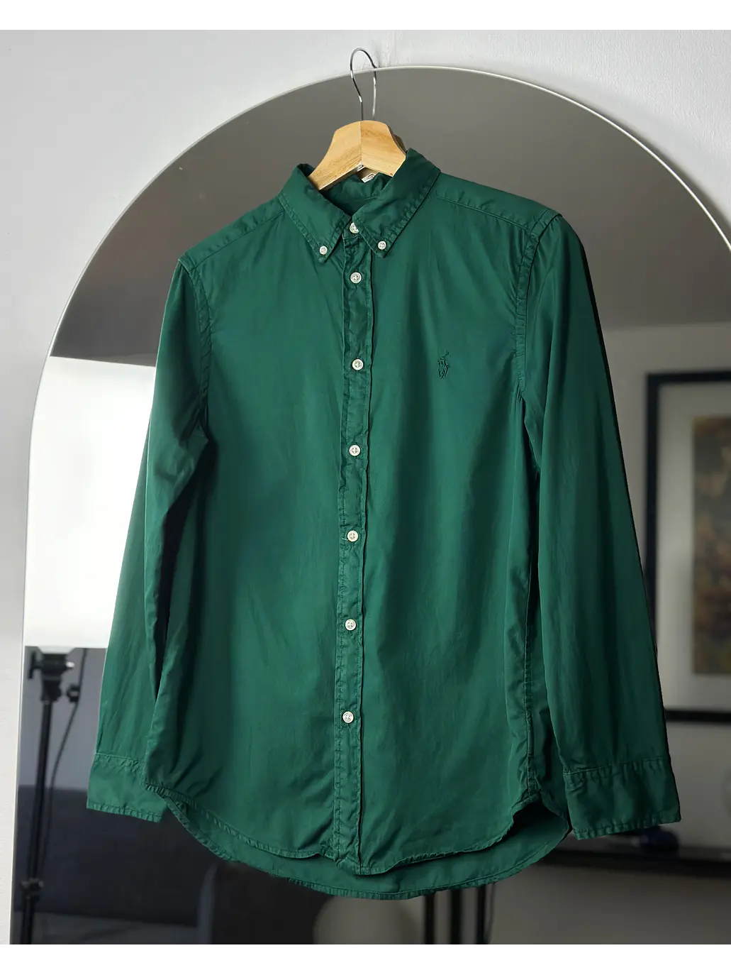 Camisa verde algodón  1