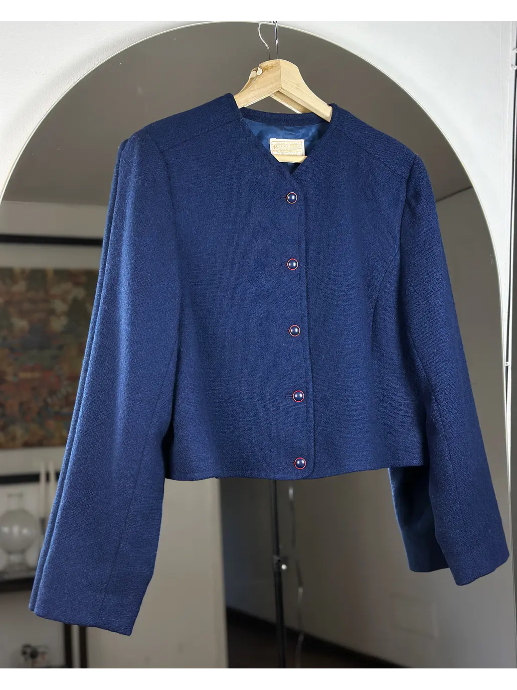 Chaqueta de lana azul 1