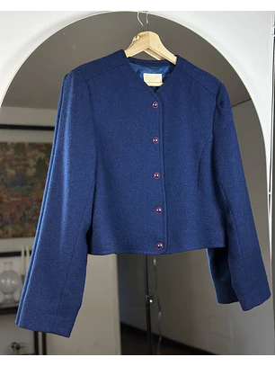 Chaqueta de lana azul