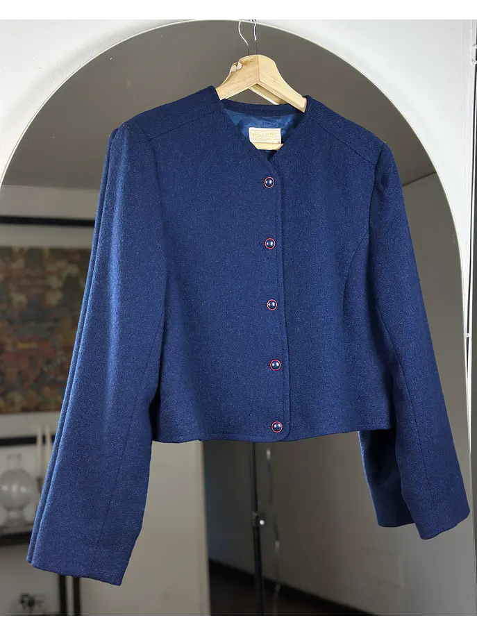 Chaqueta de lana azul 1