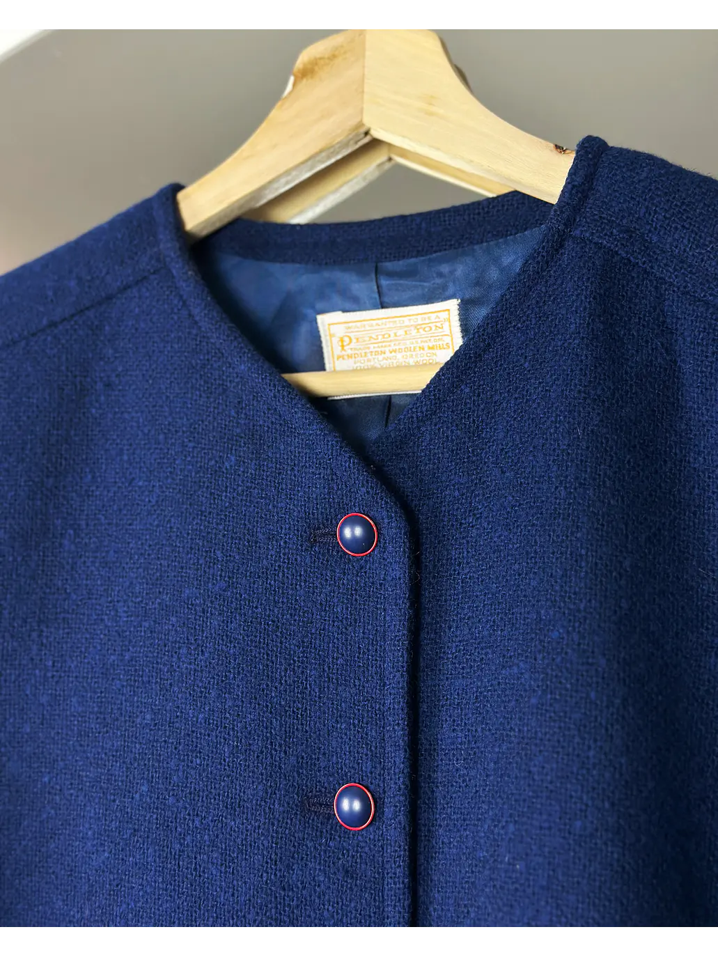Chaqueta de lana azul 2