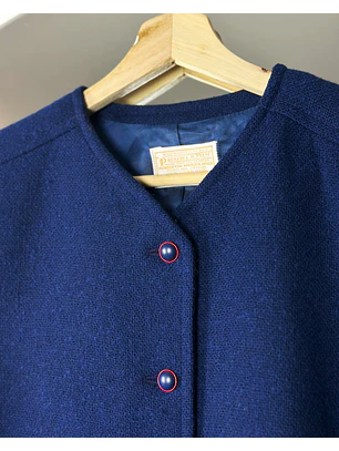 Chaqueta de lana azul