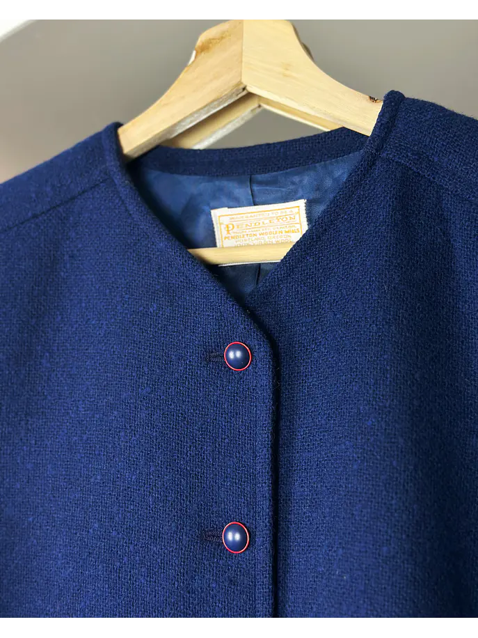 Chaqueta de lana azul 2