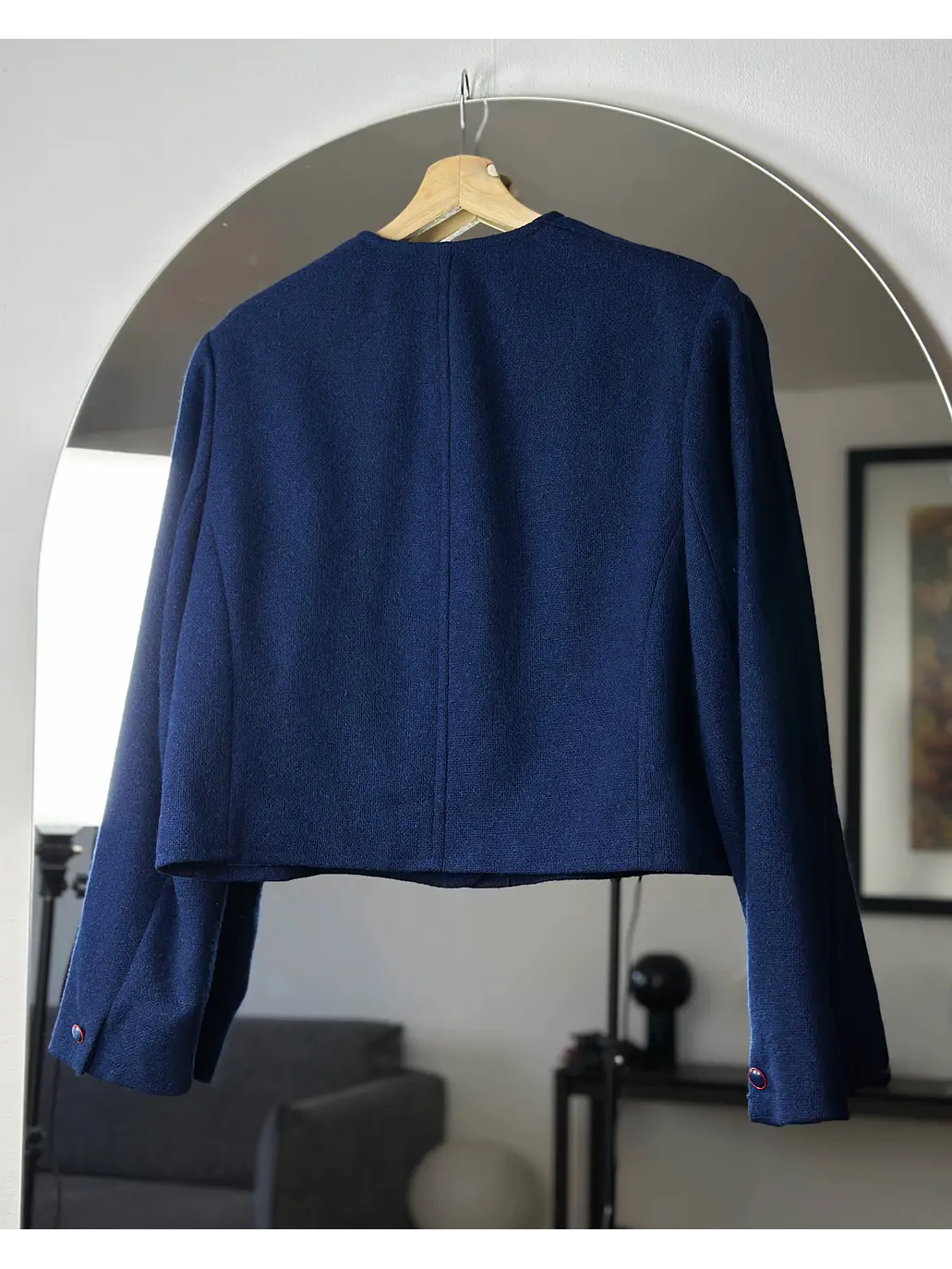 Chaqueta de lana azul 3