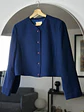 Chaqueta de lana azul - Miniatura 4