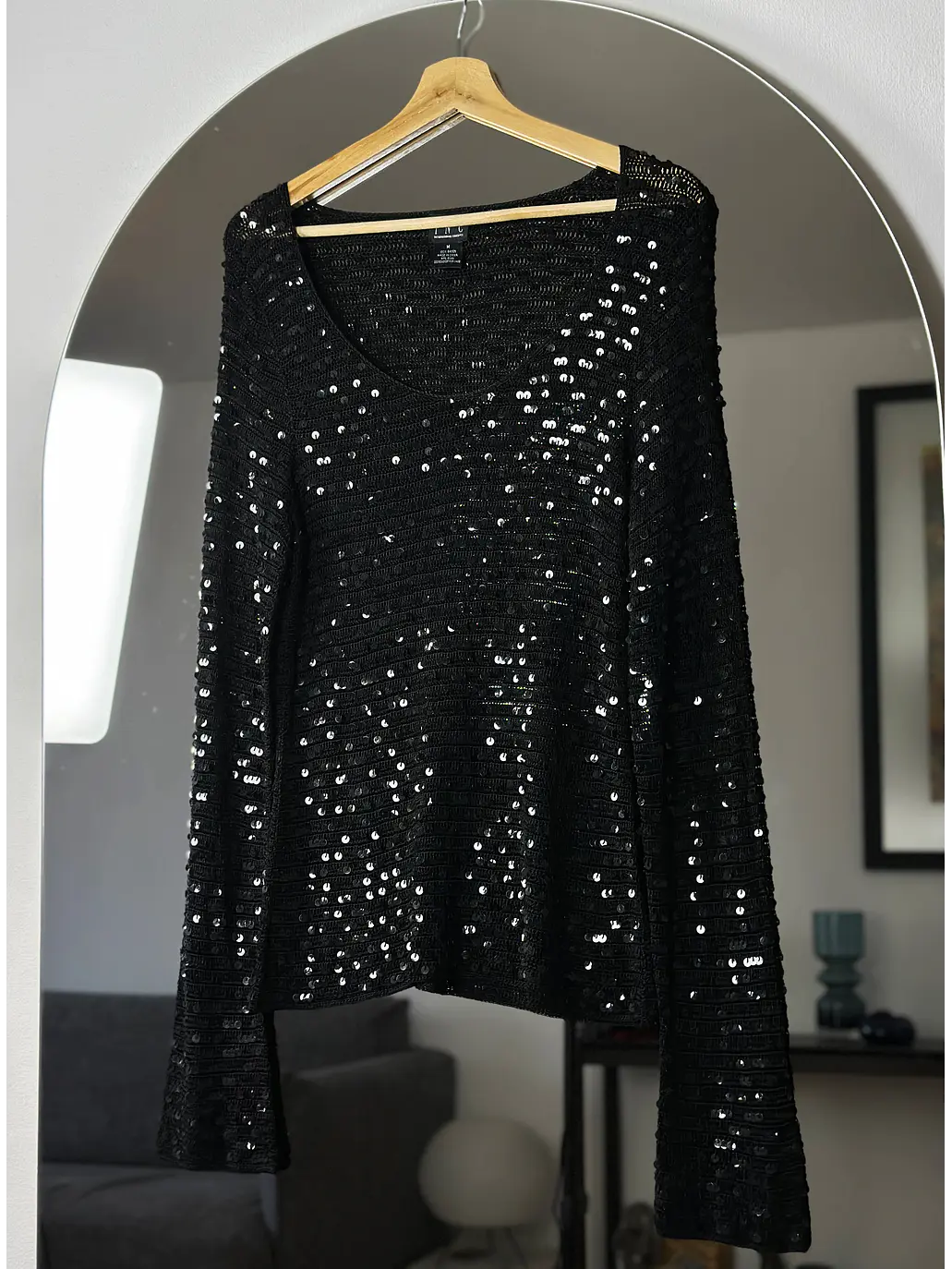 Chaleco negro con lentejuelas 1