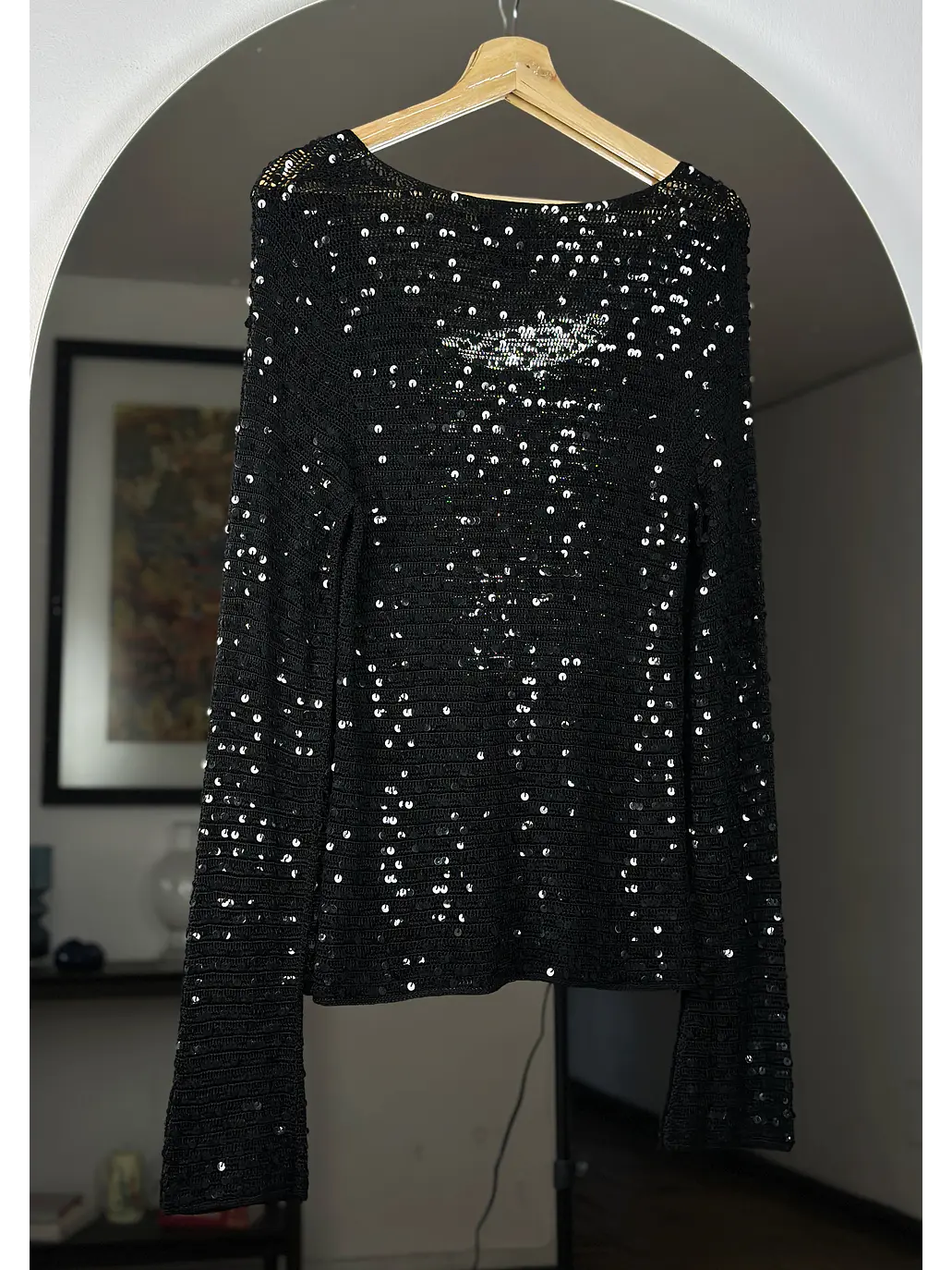 Chaleco negro con lentejuelas 3