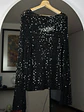 Chaleco negro con lentejuelas - Miniatura 3