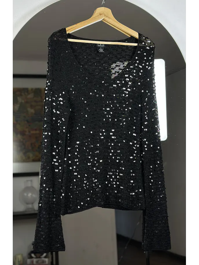 Chaleco negro con lentejuelas 4