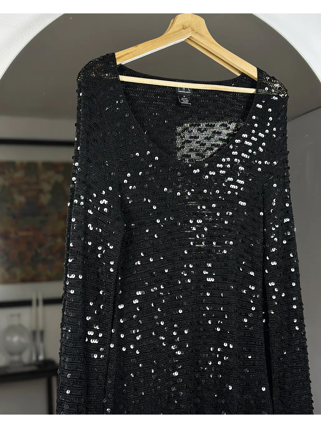 Chaleco negro con lentejuelas 2