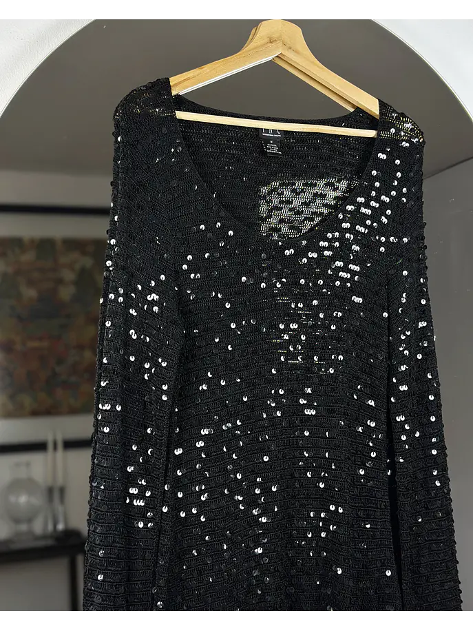 Chaleco negro con lentejuelas 2