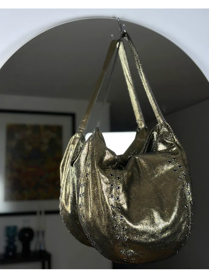 Bolso metalizado de cuero 2