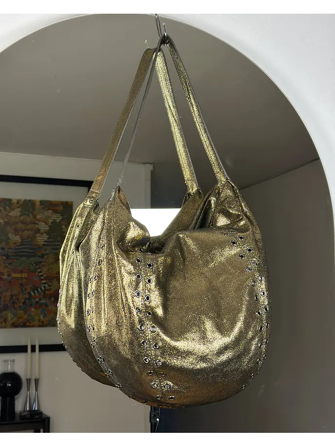 Bolso metalizado de cuero 8