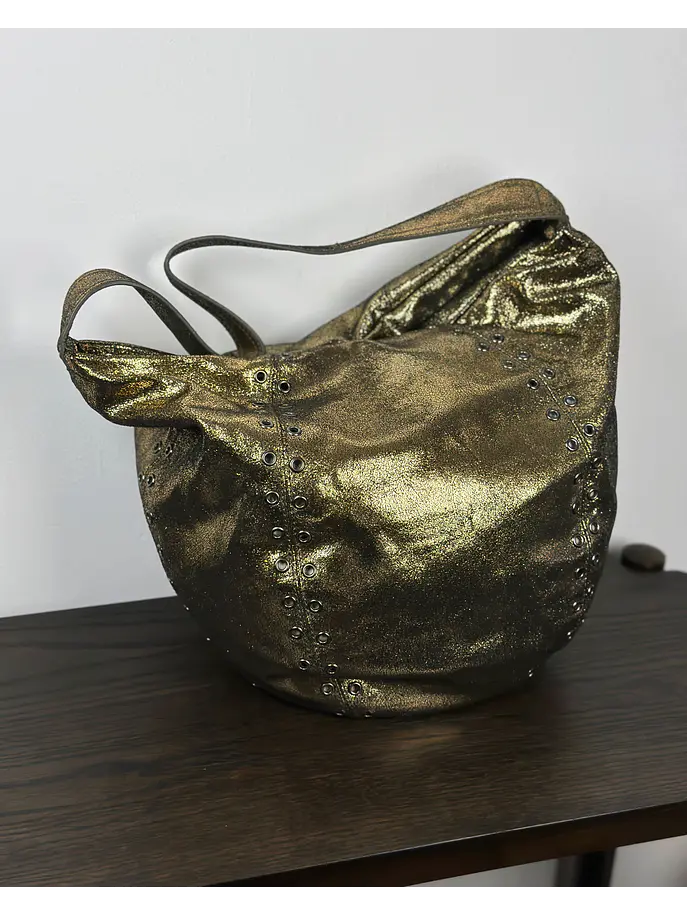 Bolso metalizado de cuero 3