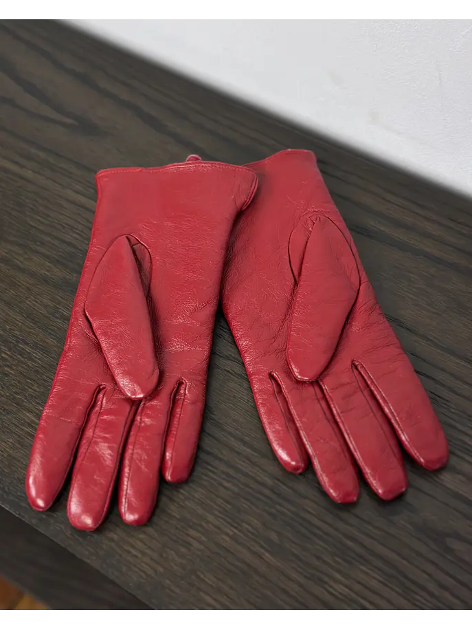 Guantes de cuero rojo 3