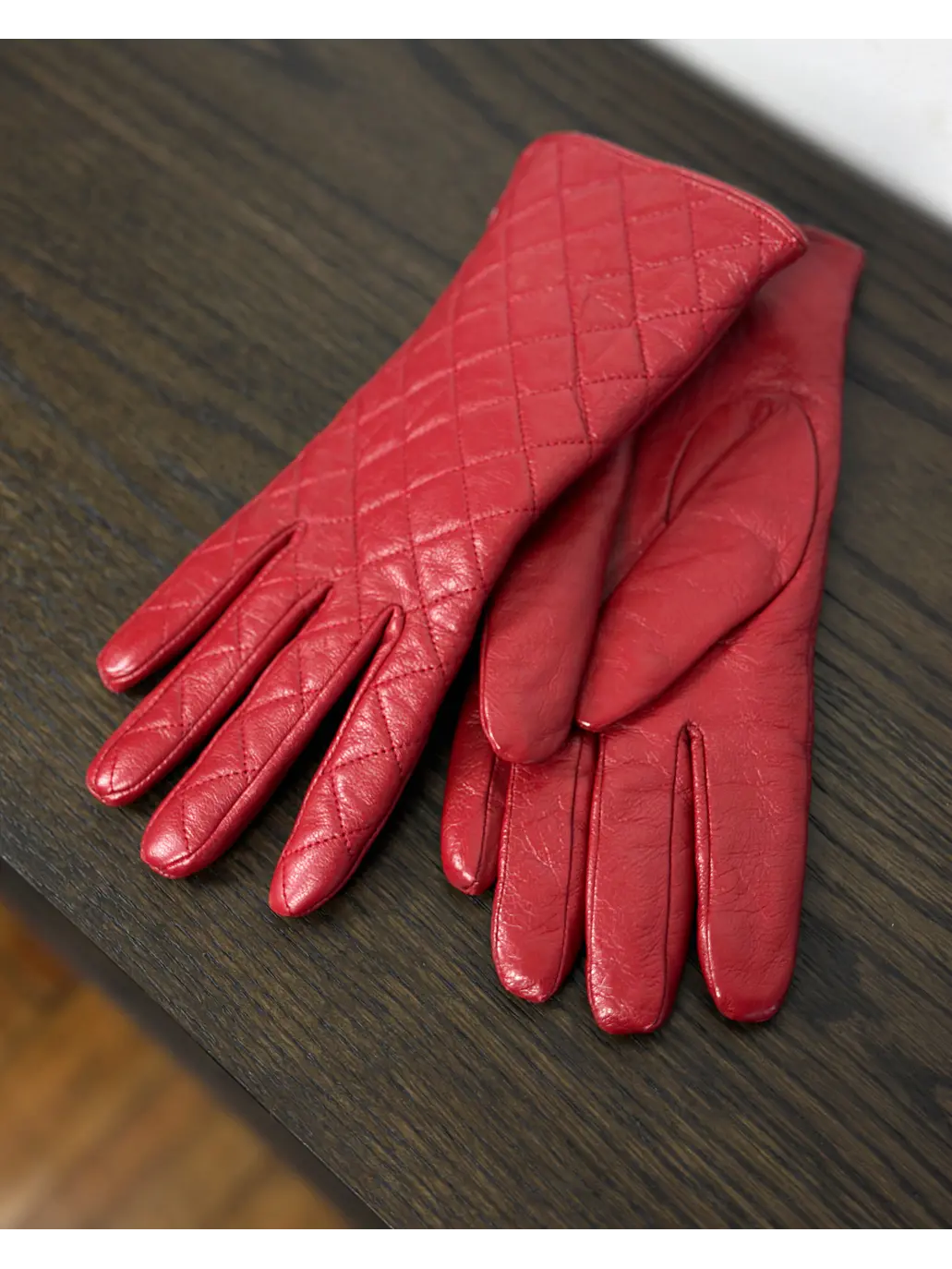 Guantes de cuero rojo 2