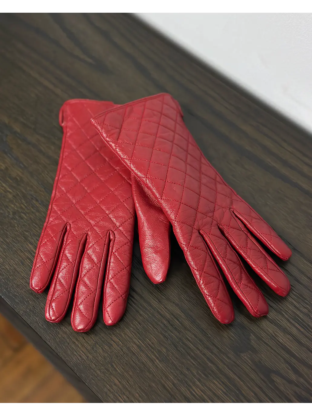 Guantes de cuero rojo 1