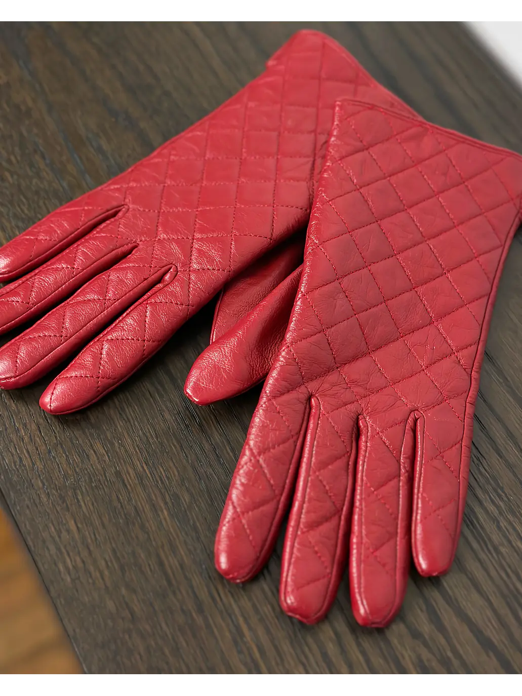 Guantes de cuero rojo 4