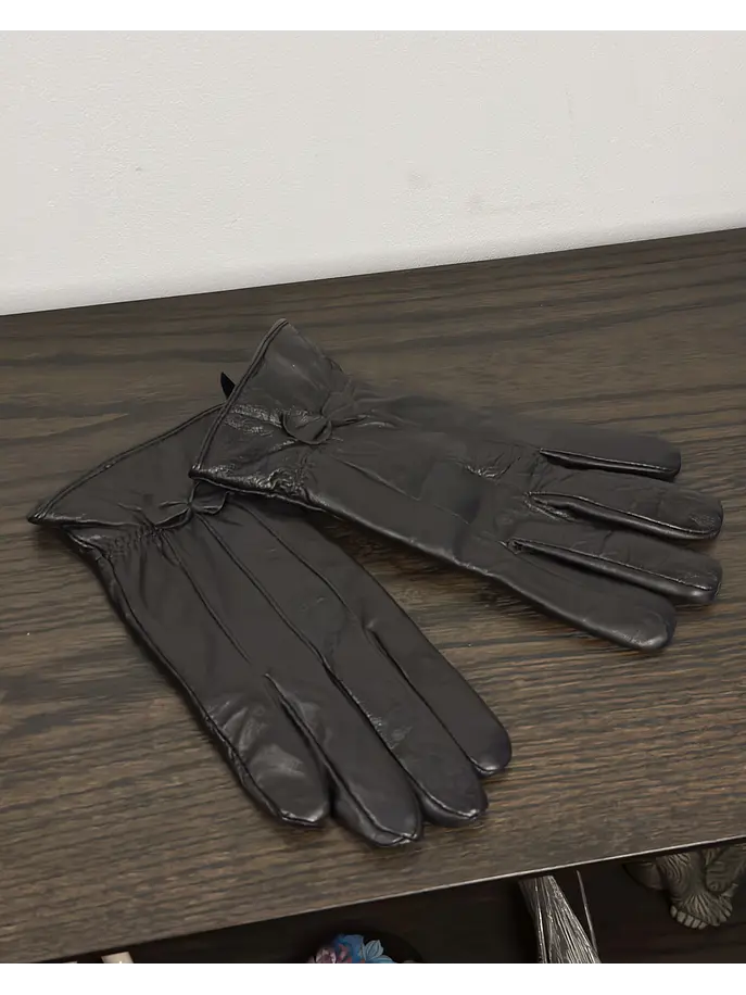 Guantes de cuero negro 1