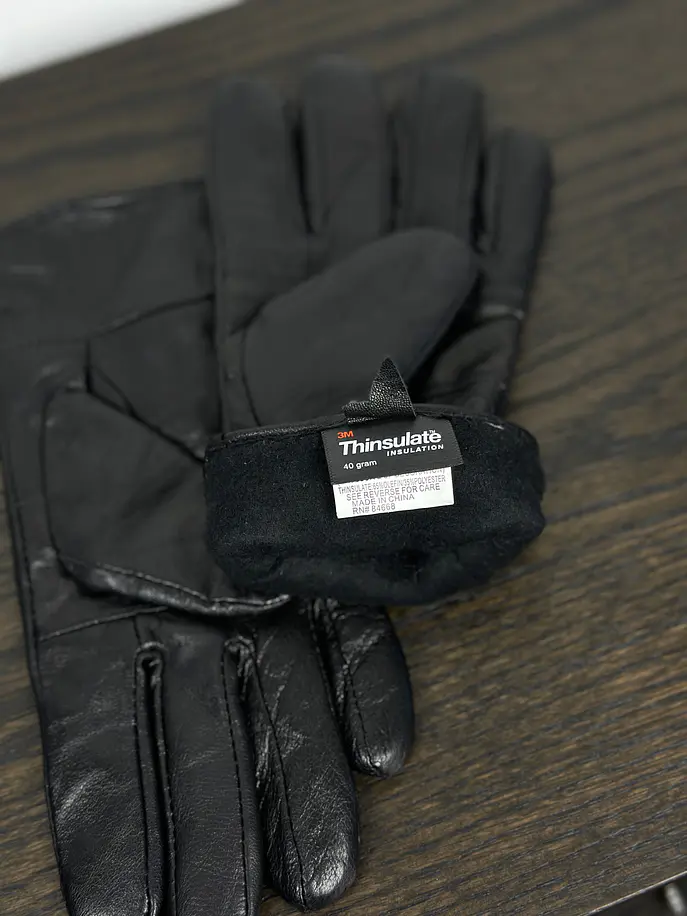 Guantes de cuero negro 2