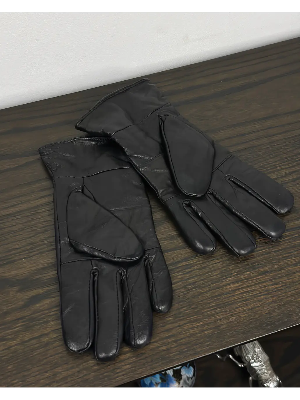Guantes de cuero negro 3