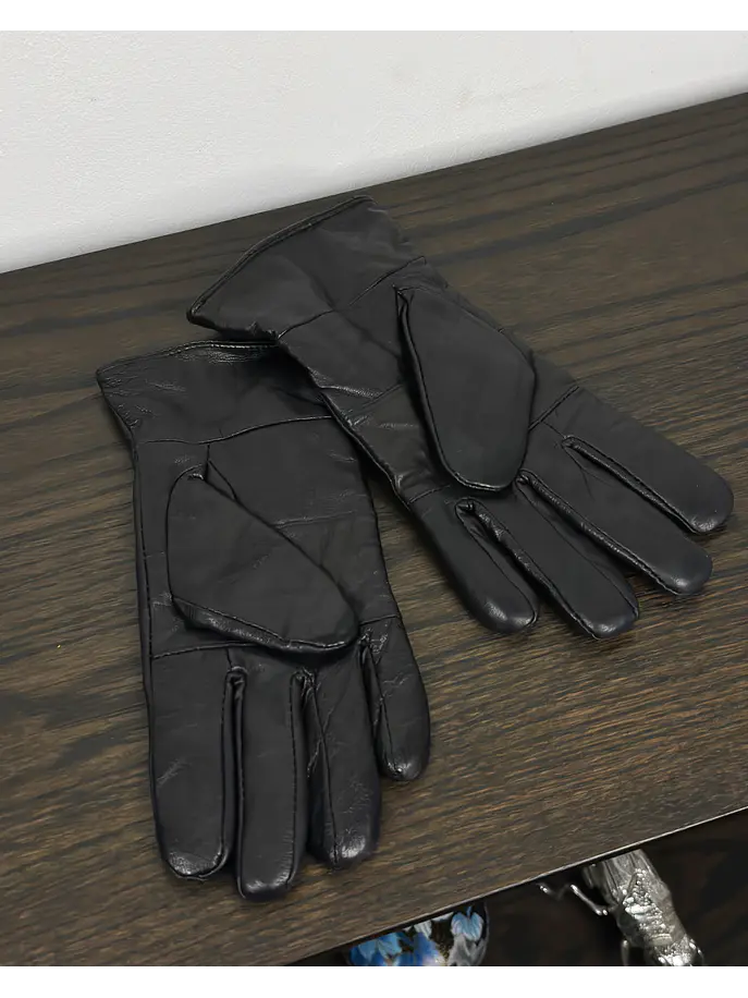 Guantes de cuero negro 3