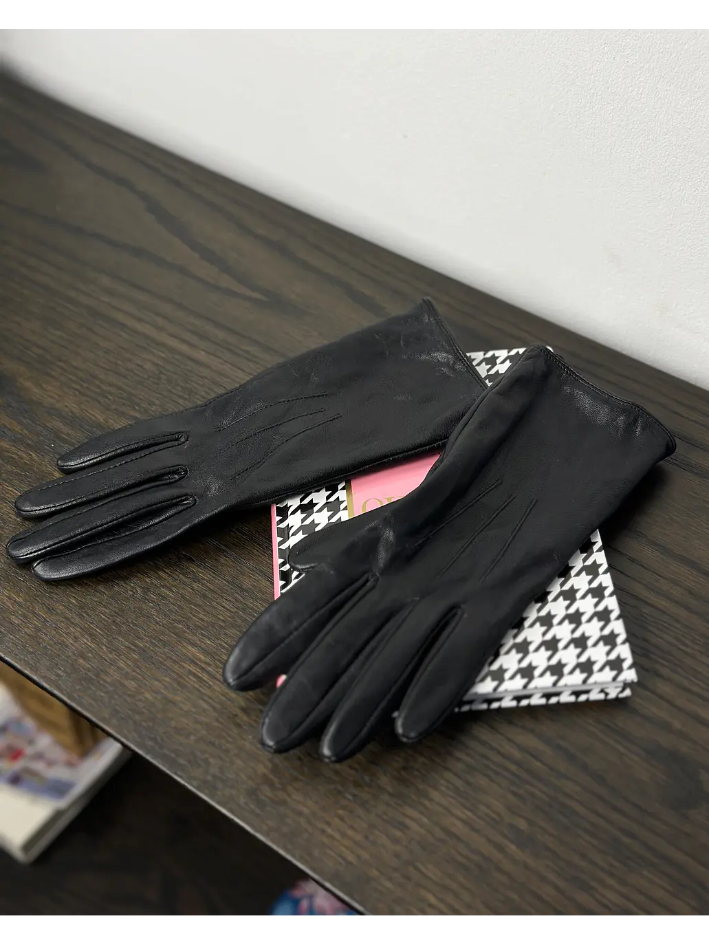 Guantes de cuero negro 2